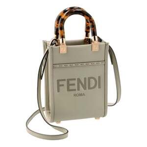 Fendi Sunshine Shopper Small Handbag Crossbody Bag in Green